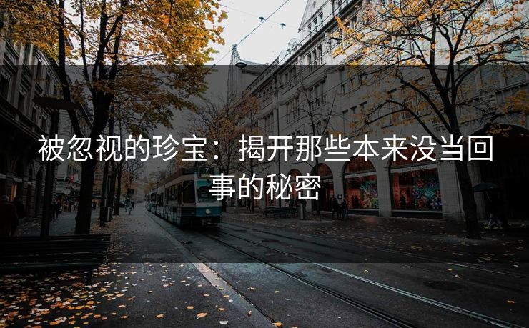 被忽视的珍宝:揭开那些本来没当回事的秘密 被忽视的珍宝:揭开那些本来没当回事的秘密
